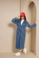 Denim Trench Coat - Image 3