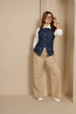 Wide Leg Gaberdin Pants - Image 7
