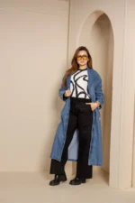 Denim Trench Coat - Image 7