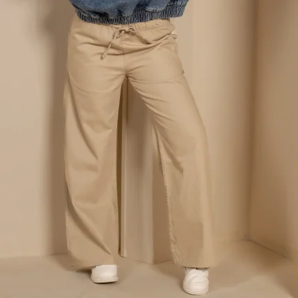 Wide Leg Gaberdin Pants